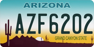 AZ license plate AZF6202