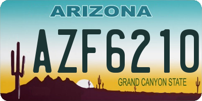 AZ license plate AZF6210