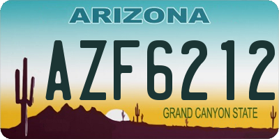 AZ license plate AZF6212