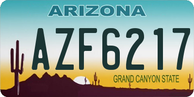 AZ license plate AZF6217