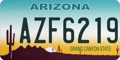 AZ license plate AZF6219