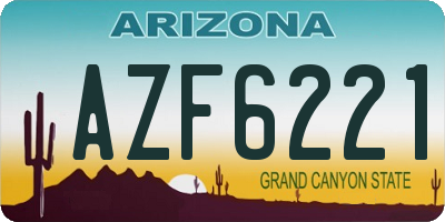 AZ license plate AZF6221