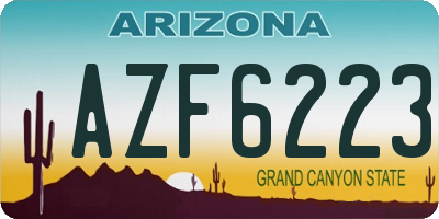 AZ license plate AZF6223