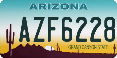 AZ license plate AZF6228