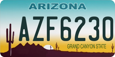 AZ license plate AZF6230