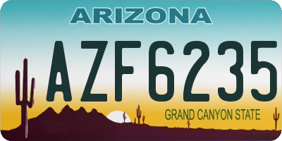 AZ license plate AZF6235