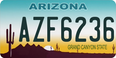 AZ license plate AZF6236