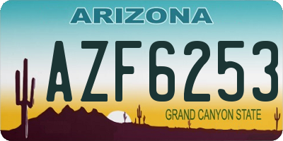 AZ license plate AZF6253