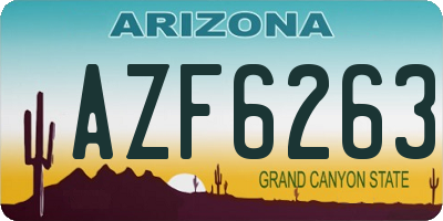 AZ license plate AZF6263