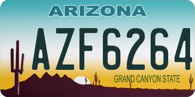 AZ license plate AZF6264