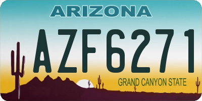 AZ license plate AZF6271