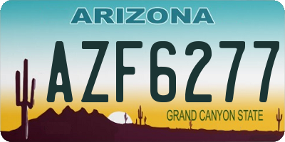 AZ license plate AZF6277