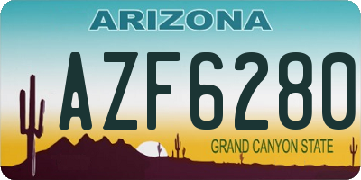 AZ license plate AZF6280