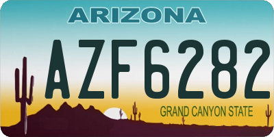 AZ license plate AZF6282