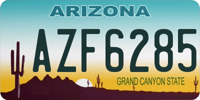 AZ license plate AZF6285
