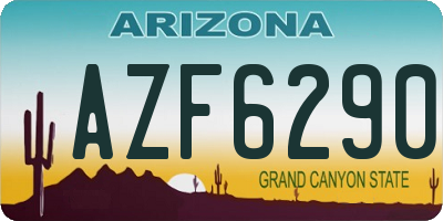 AZ license plate AZF6290
