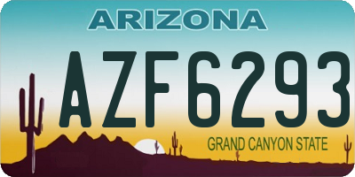 AZ license plate AZF6293