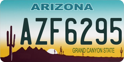 AZ license plate AZF6295