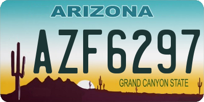 AZ license plate AZF6297