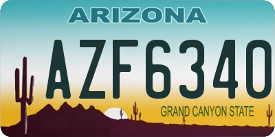 AZ license plate AZF6340
