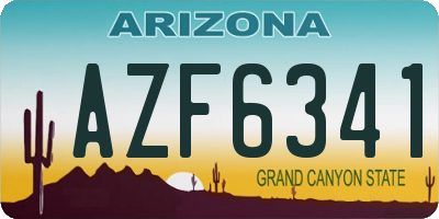 AZ license plate AZF6341