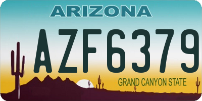AZ license plate AZF6379