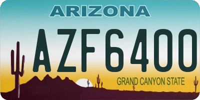 AZ license plate AZF6400