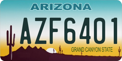 AZ license plate AZF6401