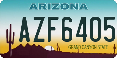 AZ license plate AZF6405