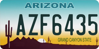 AZ license plate AZF6435