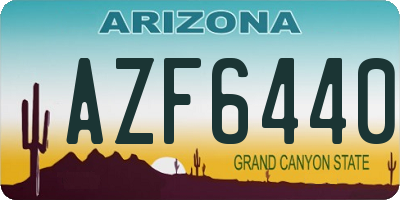AZ license plate AZF6440