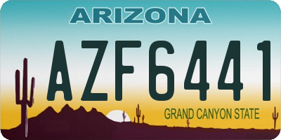 AZ license plate AZF6441
