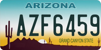 AZ license plate AZF6459