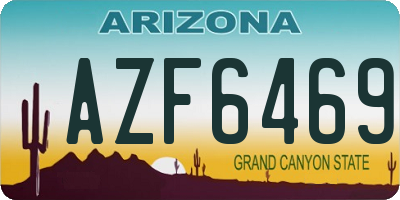 AZ license plate AZF6469