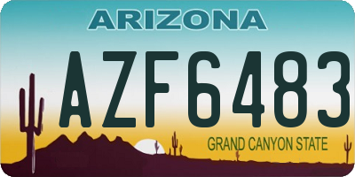 AZ license plate AZF6483