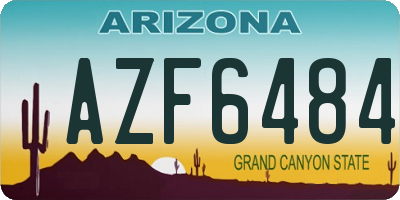 AZ license plate AZF6484