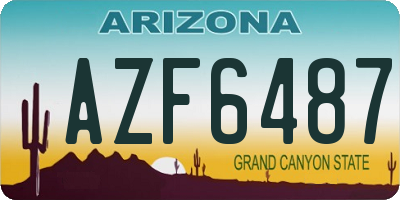 AZ license plate AZF6487