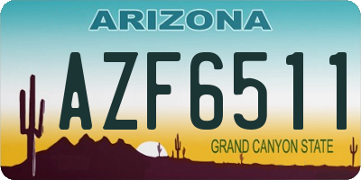 AZ license plate AZF6511