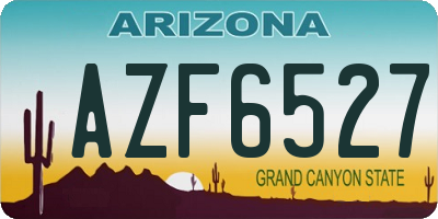 AZ license plate AZF6527