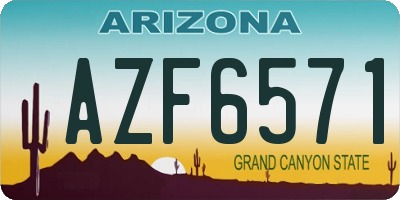 AZ license plate AZF6571