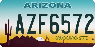 AZ license plate AZF6572