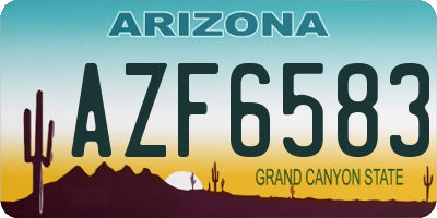 AZ license plate AZF6583
