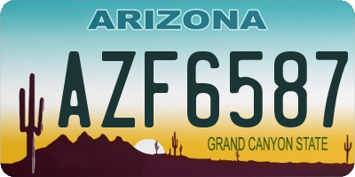 AZ license plate AZF6587
