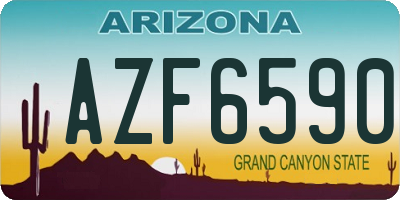 AZ license plate AZF6590