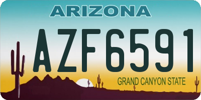 AZ license plate AZF6591