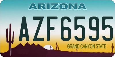 AZ license plate AZF6595