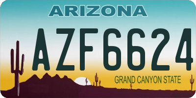 AZ license plate AZF6624
