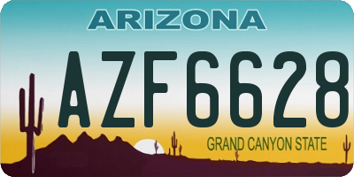 AZ license plate AZF6628