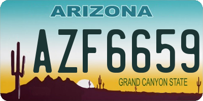 AZ license plate AZF6659