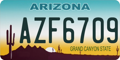 AZ license plate AZF6709